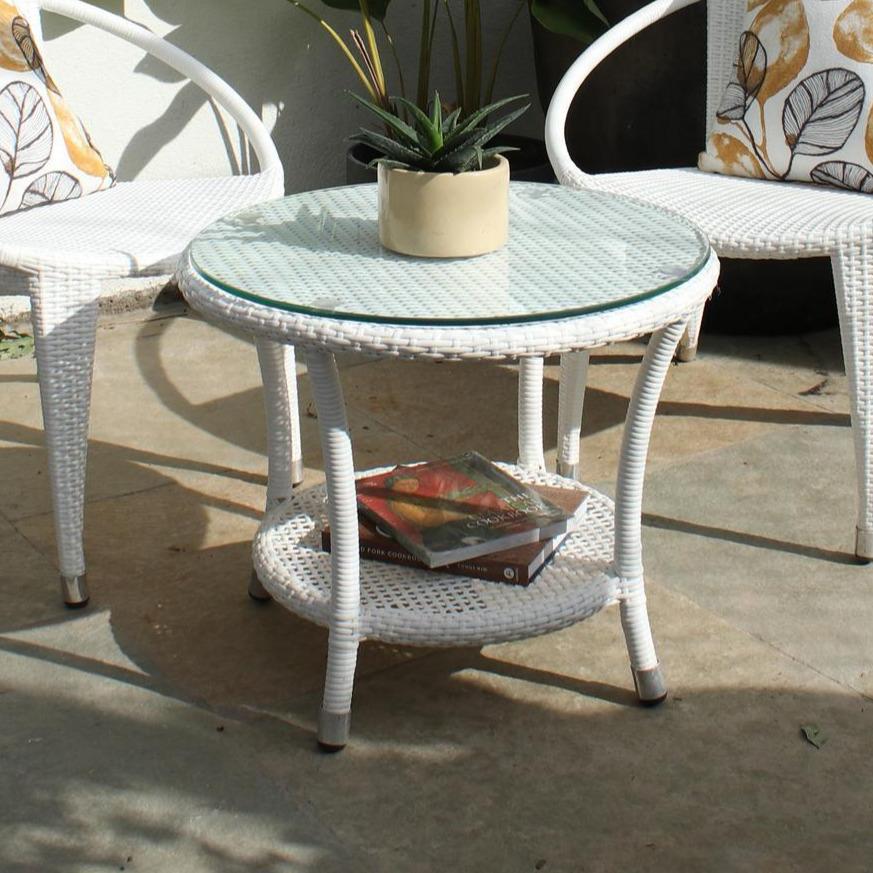 Anayadecore Outdoor Furniture Garden, Patio Coffee Table And Chairs