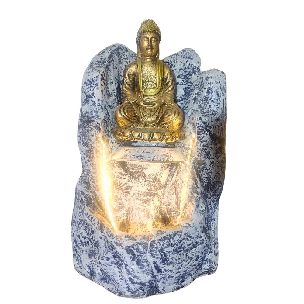 Anaya Decore Lord Buddha Blue Big Fountain for Living Room Home Decor Garden Decoration and Drawing Room