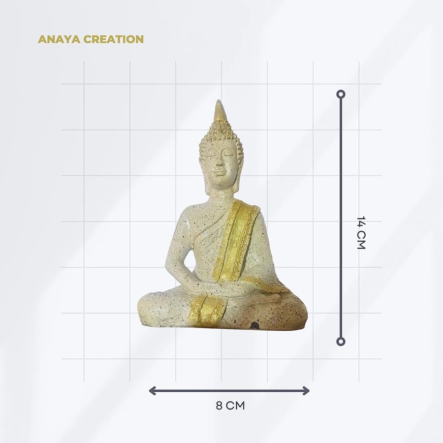 Anaya Decore Sitting Buddha Idol Statue-3